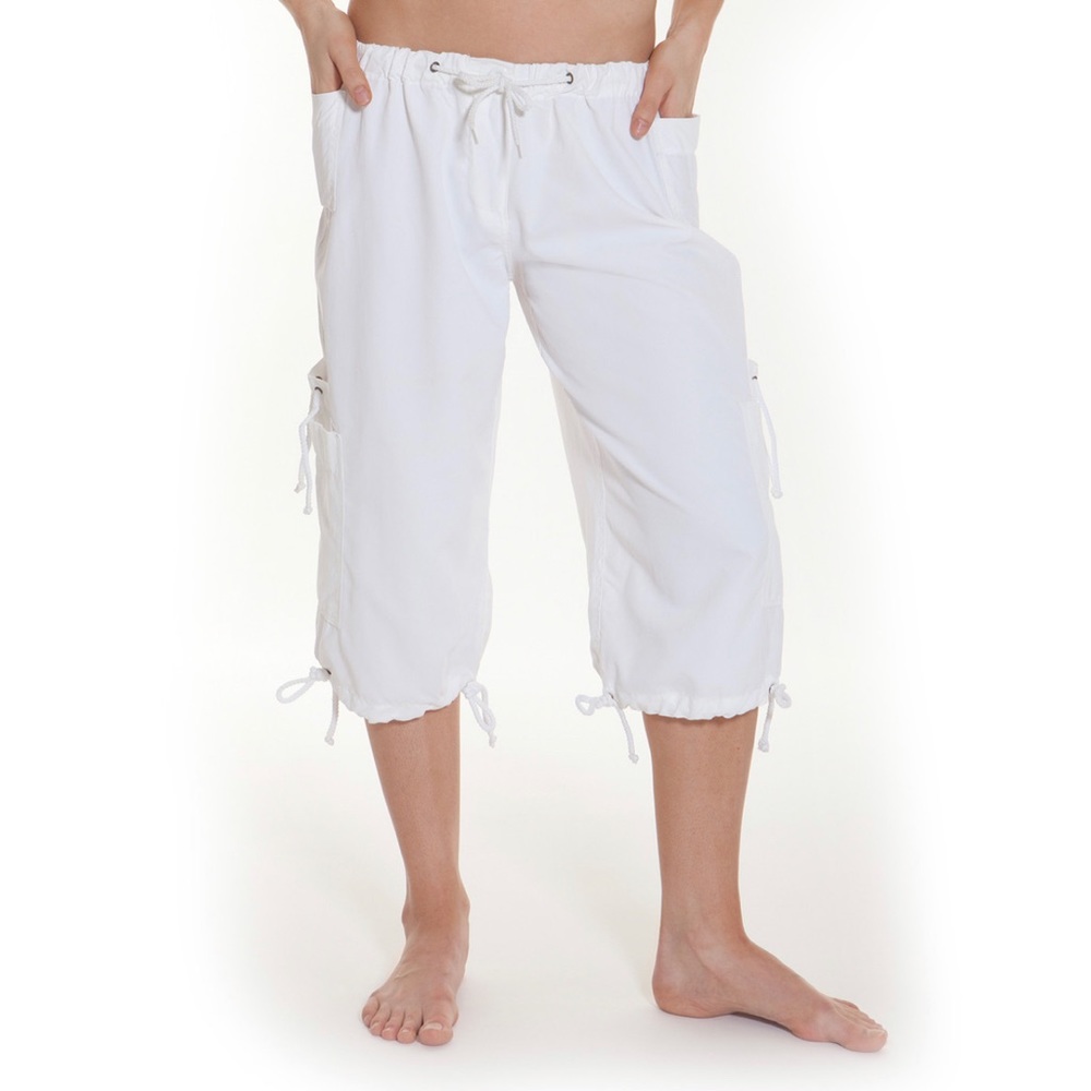 White dance cargo pants